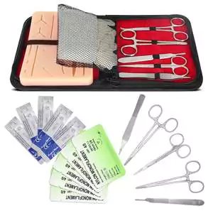 Medical Suturing Kits with Practice Pads and Instruments