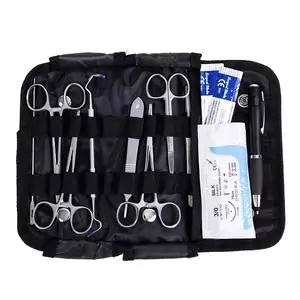 Surgical Stitching Practice Kit with Instruments and Blades