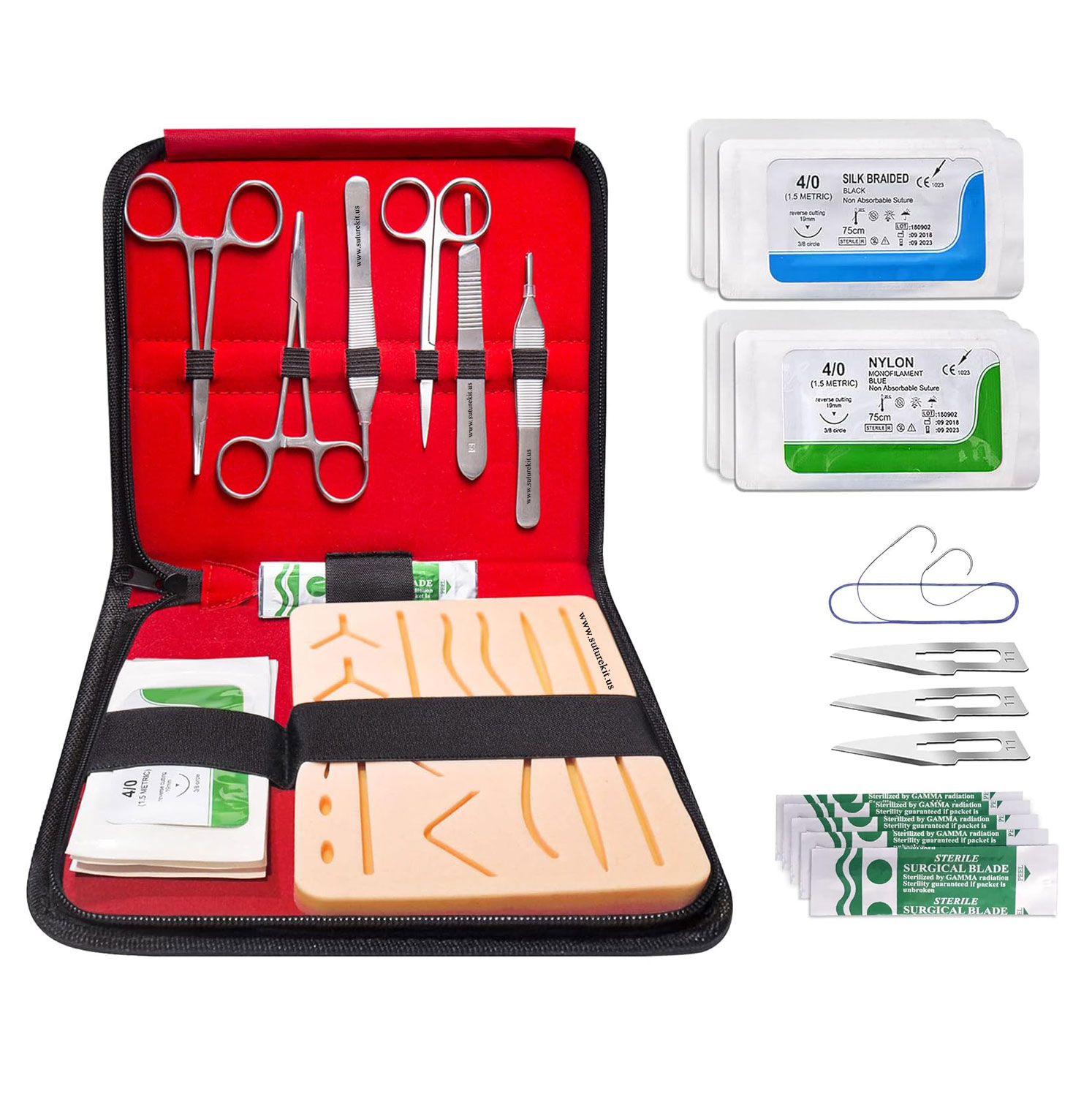 Suture Practice Kit with Sterile Threads