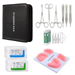 Reusable Suture Training Kit with Needle Holders and Scalpels