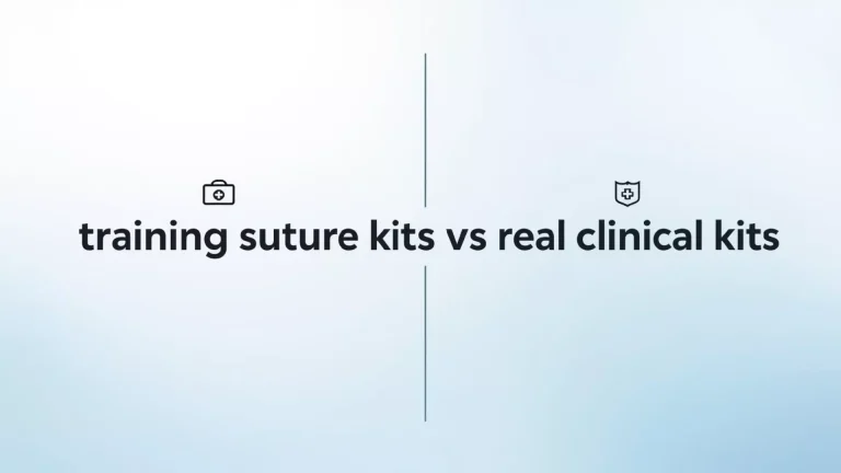 Training suture kits vs real clinical kits