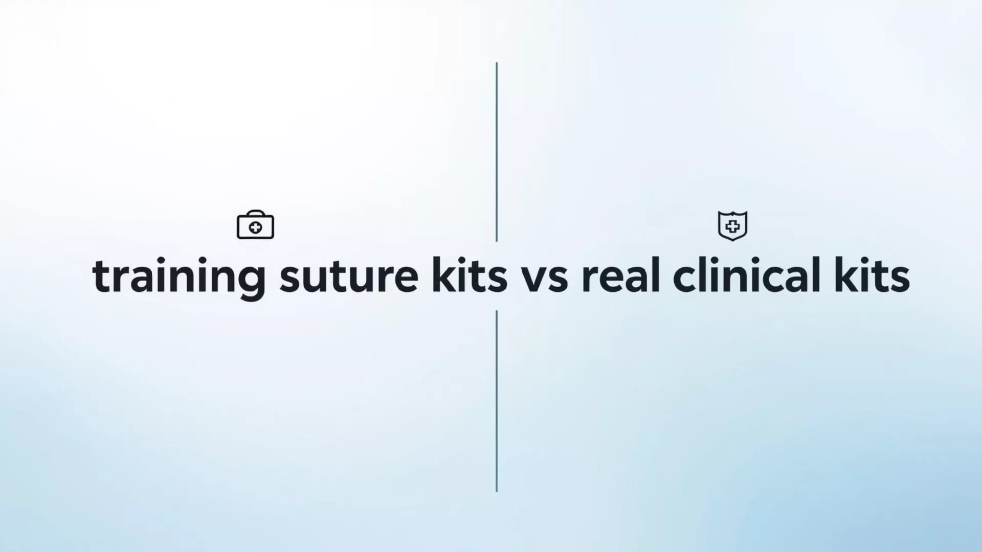 Training suture kits vs real clinical kits