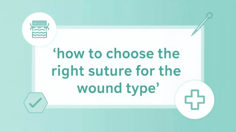 how to choose the right suture for each wound type.